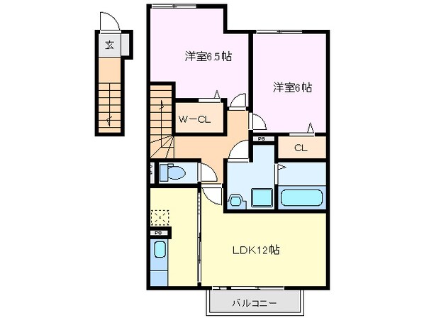 アーデフライアＡの物件間取画像